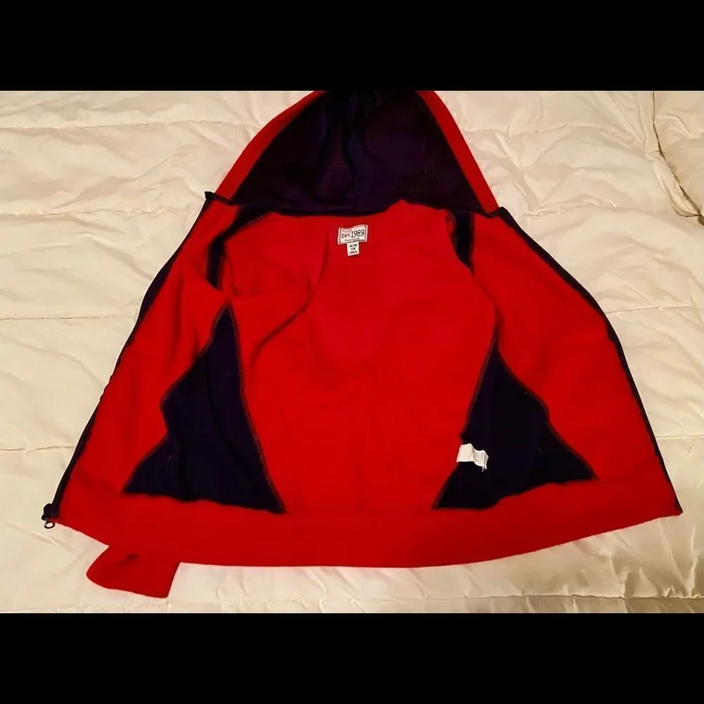 Place Est 1989 Boys Hooded Zip Jacket Red/Navy M